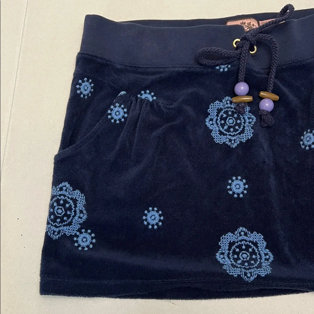 Y2K JUICY COUTURE VINTAGE EMBROIDERED TERRY MINI SKIRT LARGE